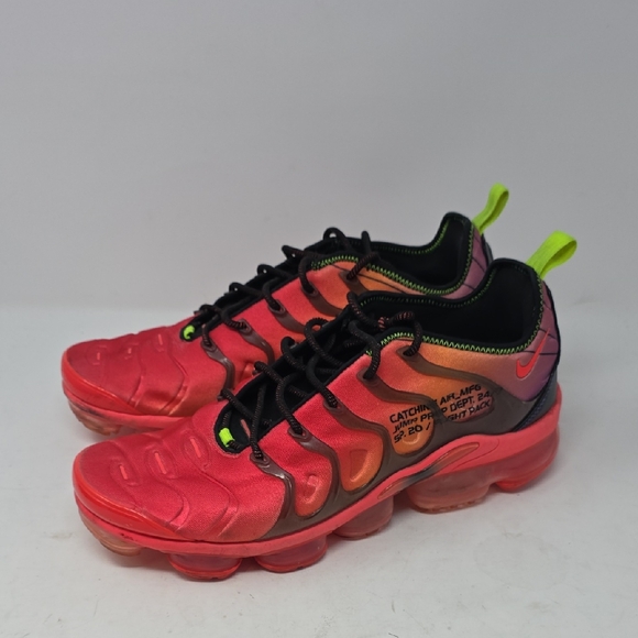 Nike Other - Nike Gradient Red and Pink Athletic Sneakers with Neon Green Men's Size 12